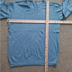 Baby Blue V Neck Long Sleeve Sweater Women's Casual Everyday NWOT
